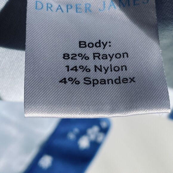 Draper James Dress 2XL Blue Floral Cap Sleeves Knee Length Spring Preppy - Picture 6 of 7